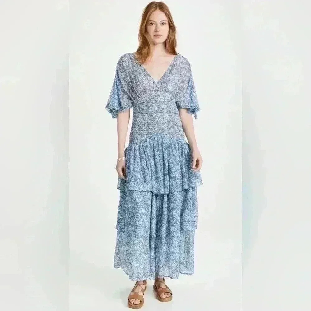 By Timo Chiffon Smocking Dress